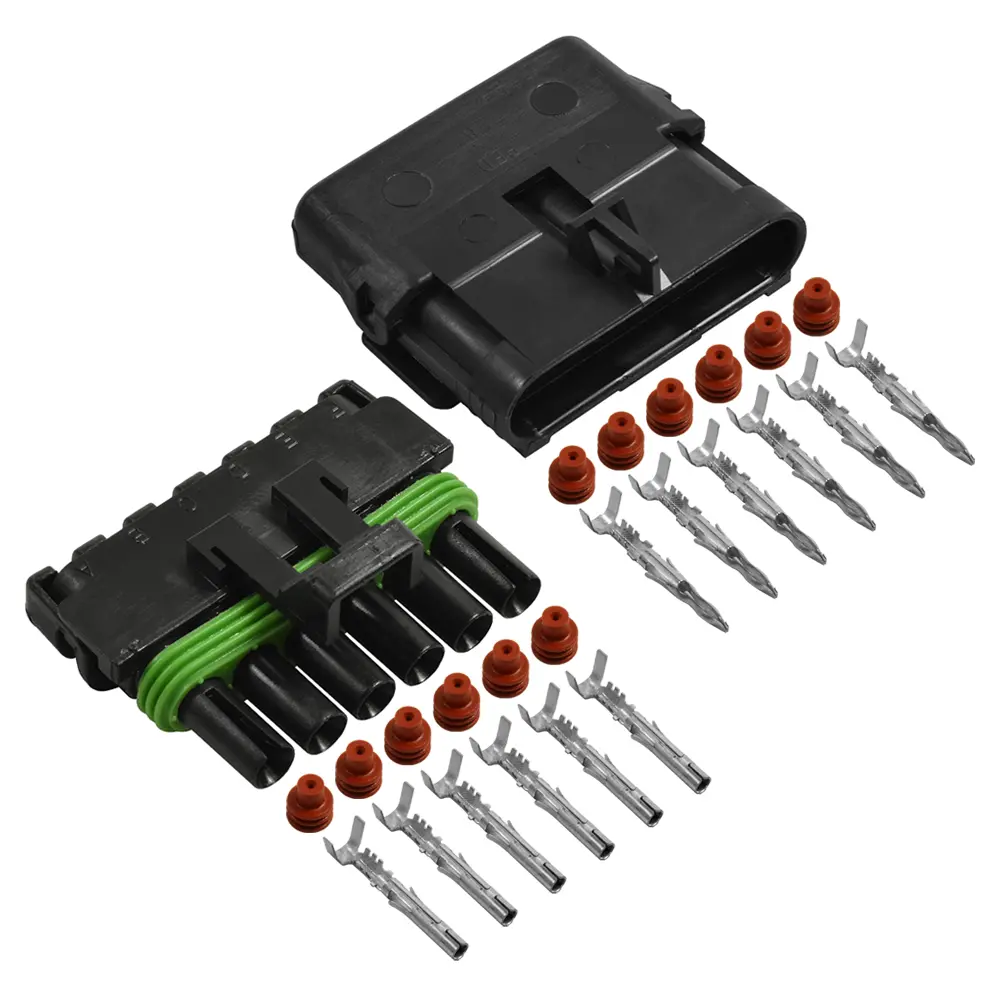 Weather Pack 6 Pin Connector Kit 18-22 Ga - WP6-18-22