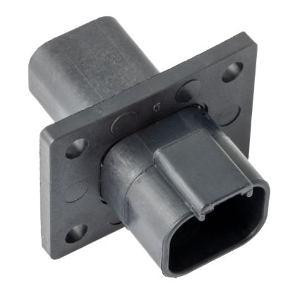 REC, 4P, BLK, E, Flange - DT04-4P-CL06