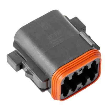 DT 8 Way PLUG-B-BLACK - DT06-08SB, image 1 of 2