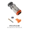 Deutsch DT 2 Way Plug Kit Solid Gold Plug - DT2-G-PLG-SB