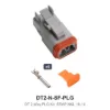 Deutsch DT 2 Way Plug Kit Stamped Nickel - DT2-N-SF-PLG
