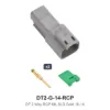 Deutsch DT 2 Way Receptacle Kit Solid Gold 16-14 - DT2-G-14-RCP