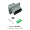 DT 12 Way Flanged Kit Solid Nickel Recep - DT12-N-RCP-FLG