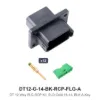 DT 12 Way FLG RCP Kit, SLD Gold 16-14, BLK A-KEY - DT12-G-14-BK-RCP-FLG-A