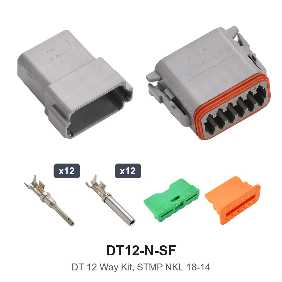 DT 12 Way Kit Stamped Nickel - DT12-N-SF