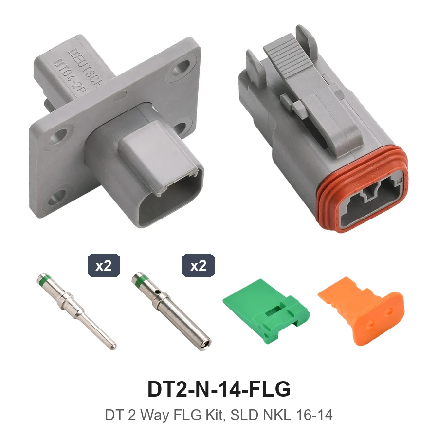 DT 2 Way Flanged Kit Solid Nickel 16-14 - DT2-N-14-FLG