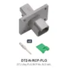 DT 2 Way Flanged Kit Solid Nickel Recep - DT2-N-RCP-FLG