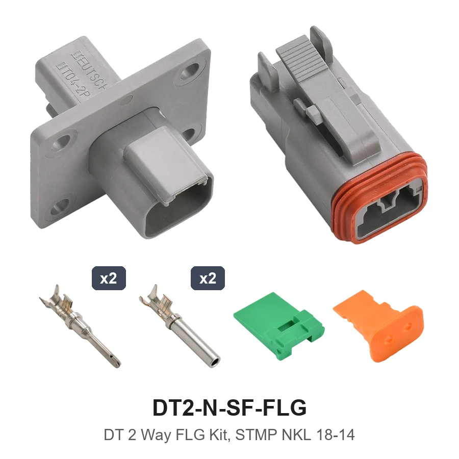DT 2 Way Flanged Stamped Nickel - DT2-N-SF-FLG