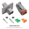 DT 2 Way Flanged Stamped Nickel - DT2-N-SF-FLG