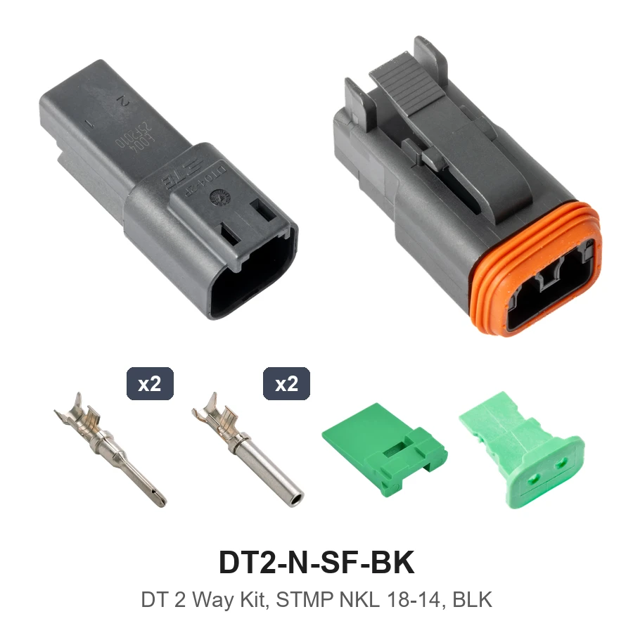 DT 2 Way Kit Stamped Nickel Black - DT2-N-SF-BK