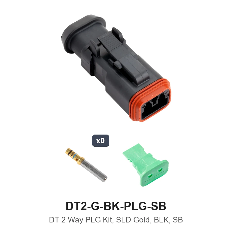 DT 2 Way PLG Kit, SLD Gold, BLK, SB - DT2-G-BK-PLG-SB