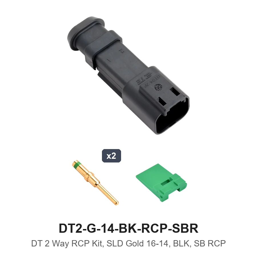 DT 2 Way RCP Kit, SLD Gold 16-14, BLK, SB RCP - DT2-G-14-BK-RCP-SBR