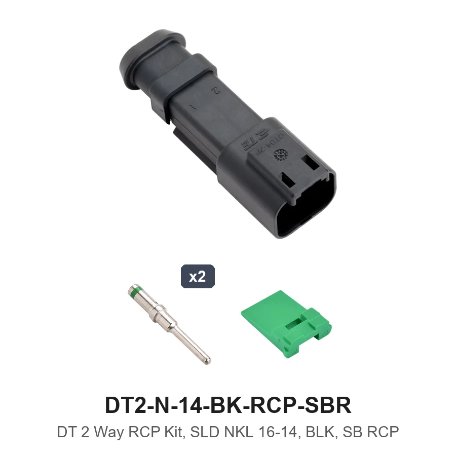 DT 2 Way RCP Kit, SLD NKL 16-14, BLK, SB RCP - DT2-N-14-BK-RCP-SBR