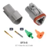 DT 3 Pin Conn Kit Solid Gold - DT3-G