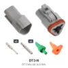 DT 3 Pin Conn Kit Solid Nickel - DT3-N