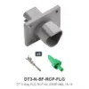 DT 3 Way Flanged Kit Stamped Nickel Recep - DT3-N-SF-RCP-FLG