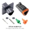 DT 3 Way FLG Kit, SLD NKL 16-14, BLK - DT3-N-14-BK-FLG