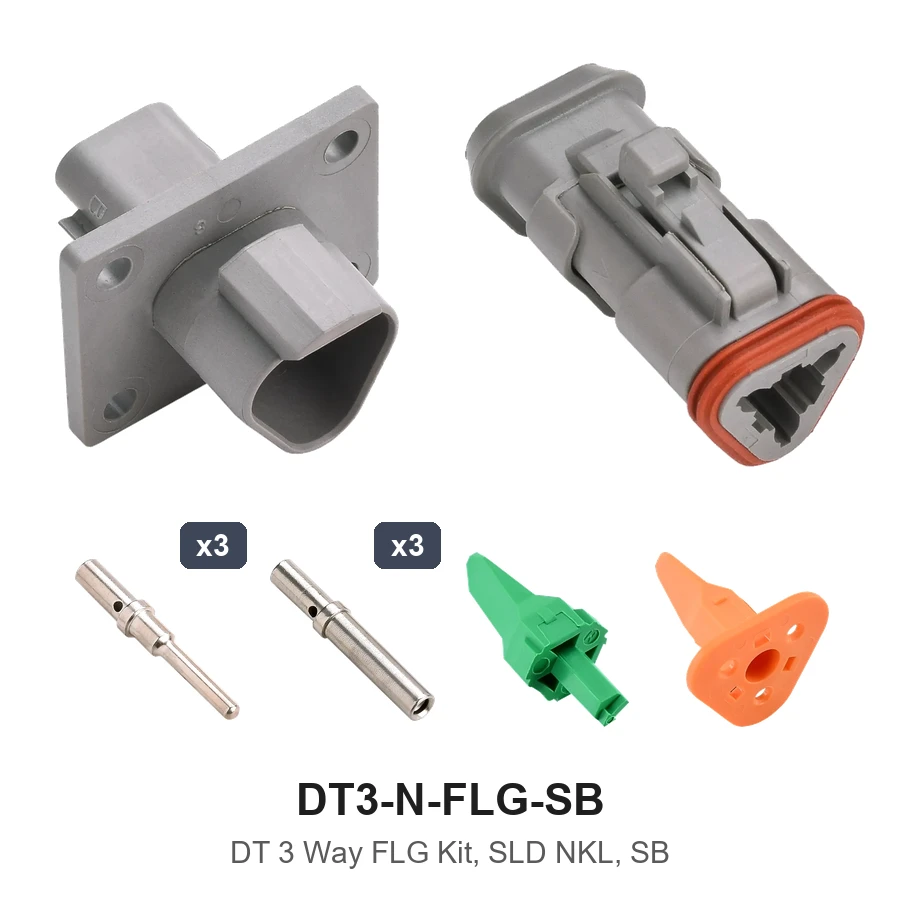 DT 3 Way FLG Kit, SLD NKL, SB - DT3-N-FLG-SB