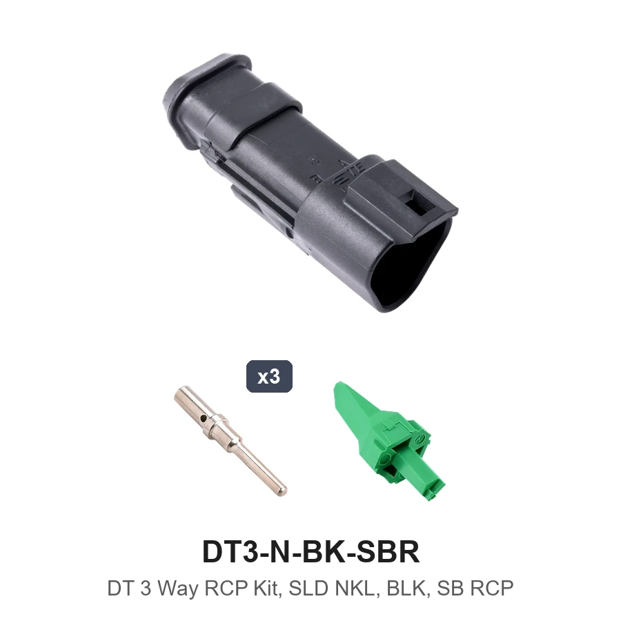DT 3 Way RCP Kit, SLD NKL, BLK, SB RCP - DT3-N-BK-SBR