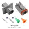 DT 4 Way Flanged Kit Solid Nickel - DT4-N-FLG