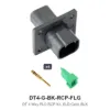 DT 4 Way FLG RCP Kit, SLD Gold, BLK - DT4-G-BK-RCP-FLG