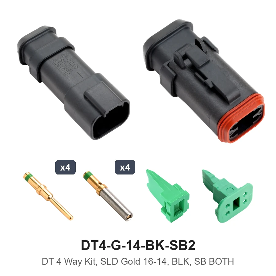 DT 4 Way Kit, SLD Gold 16-14, BLK, SB Both - DT4-G-14-BK-SB2