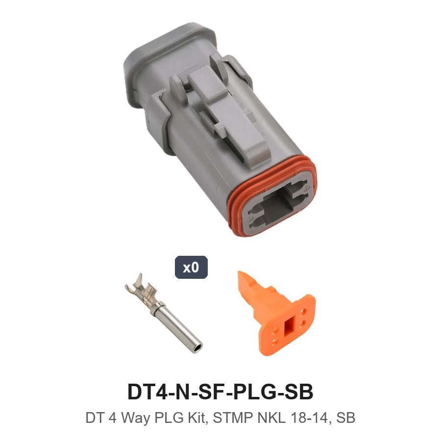 DT 4 Way Plug Assy Stamped Nickel SB - DT4-N-SF-PLG-SB