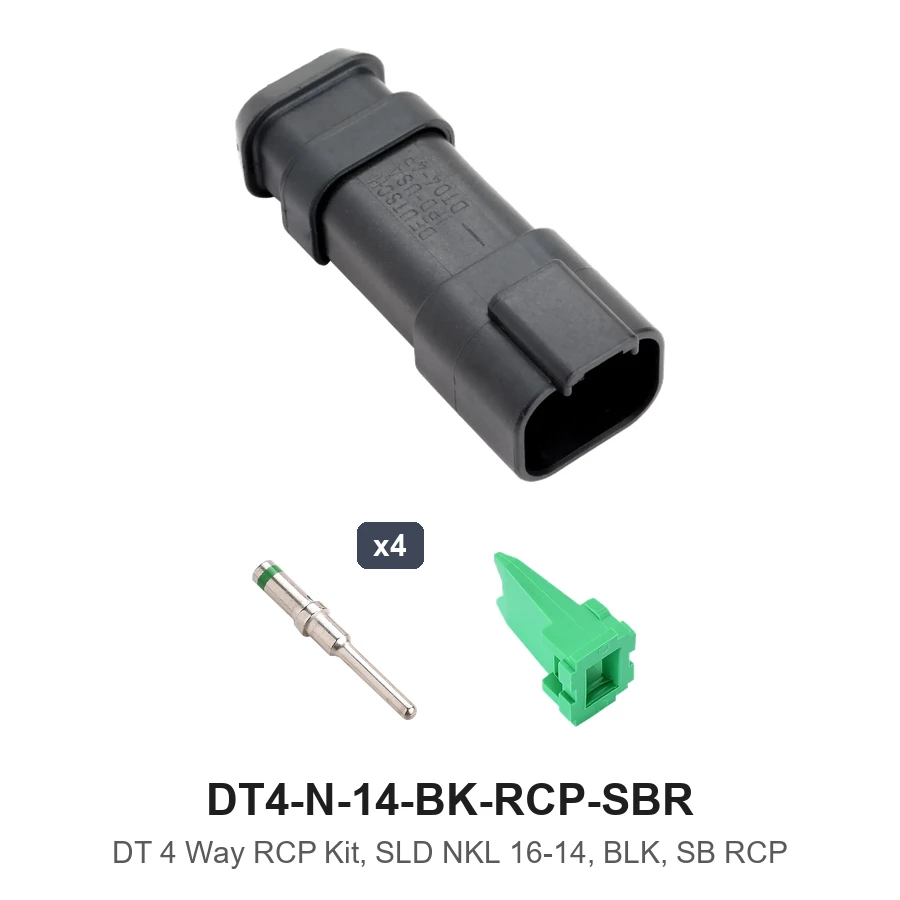 DT 4 Way RCP Kit, SLD NKL 16-14, BLK, SB RCP - DT4-N-14-BK-RCP-SBR