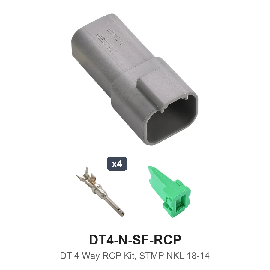 DT 4 Way Receptacle Assy Stamped Nickel - DT4-N-SF-RCP