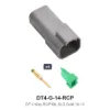 DT 4 Way Receptacle Kit Solid Gold 16-14 - DT4-G-14-RCP