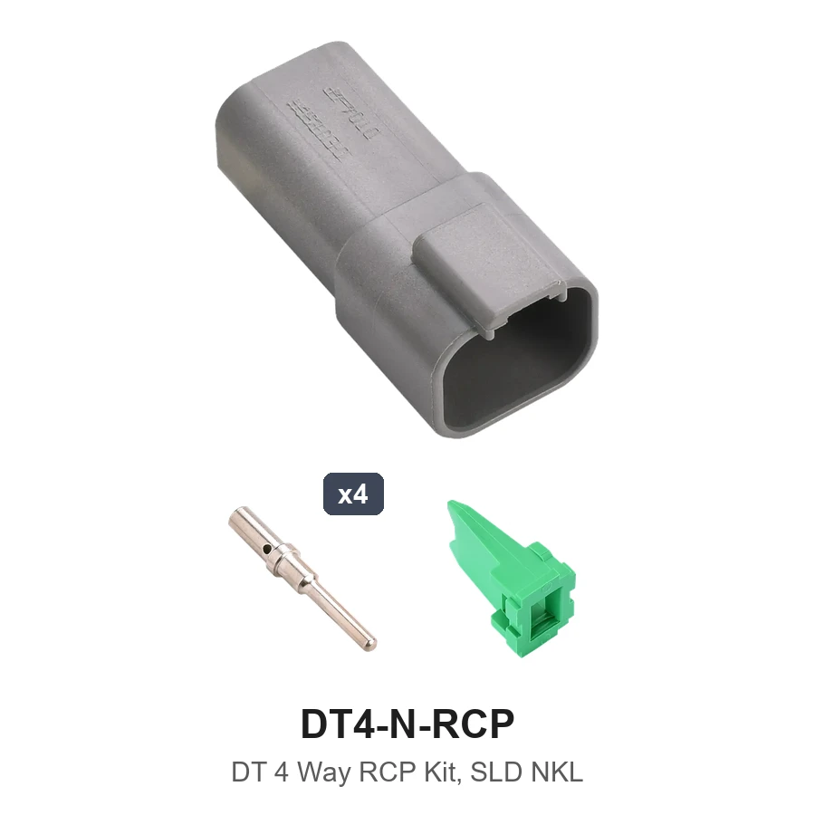 DT 4 Way Receptacle Kit Solid Nickel - DT4-N-RCP