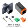 DT 6 Way FLG Kit, STMP NKL, BLK - DT6-N-SF-BK-FLG