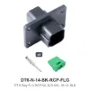 DT 6 Way FLG RCP Kit, SLD NKL 16-14, BLK - DT6-N-14-BK-RCP-FLG