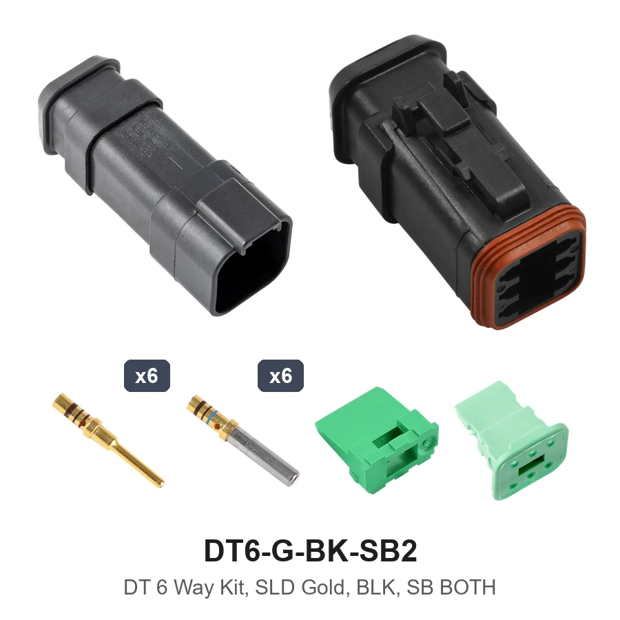 DT 6 Way Kit, SLD Gold, BLK, SB Both - DT6-G-BK-SB2
