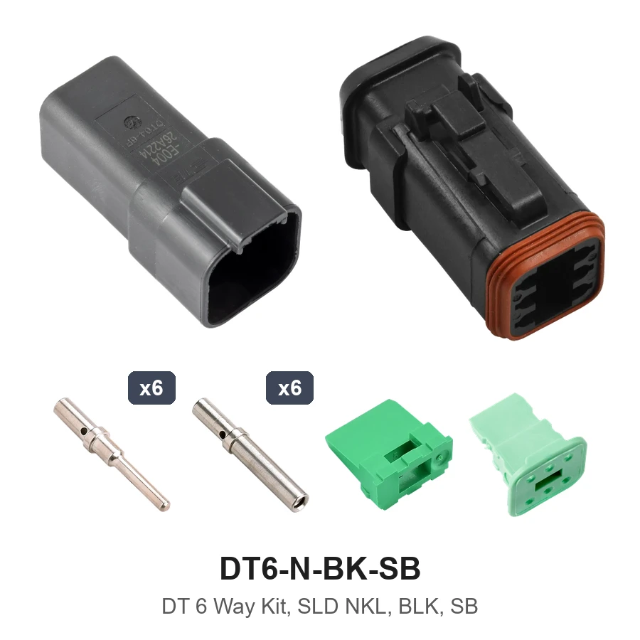 DT 6 Way Kit, SLD NKL, BLK, SB - DT6-N-BK-SB