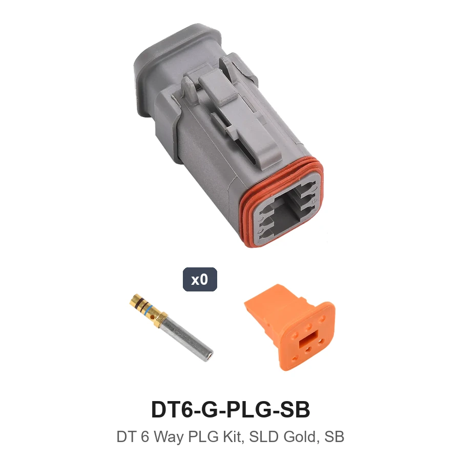 DT 6 Way Plug Kit Solid Gold SB - DT6-G-PLG-SB