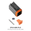 DT 6 Way Plug Kit Solid Nickel Black - DT6-N-BK-PLG