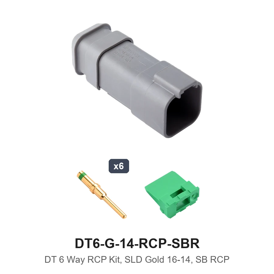 DT 6 Way RCP Kit, SLD Gold 16-14, SB RCP - DT6-G-14-RCP-SBR