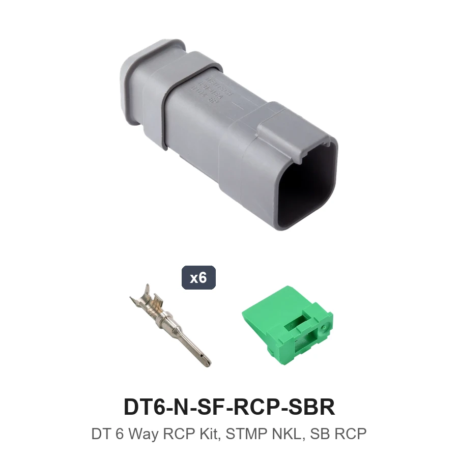 DT 6 Way RCP Kit, STMP NKL, SB RCP - DT6-N-SF-RCP-SBR