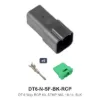 DT 6 Way Receptacle Kit Stamped Nickel Black - DT6-N-SF-BK-RCP