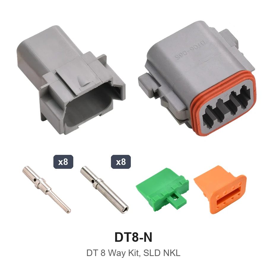 DT 8 Pin Conn Kit Nickel Solid - DT8-N