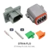 DT 8 Pin Way Flanged Kit Nickel Solid - DT8-N-FLG