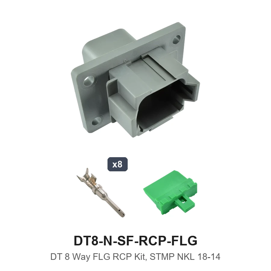 DT 8 Way Flanged Kit Stamped Nickel - DT8-N-SF-RCP-FLG
