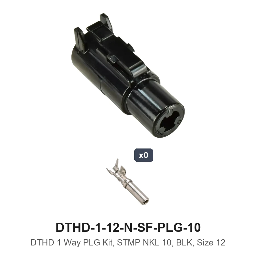 DTHD Size 12 Plug Kit Stamped 10 GA - DTHD-1-12-N-SF-PLG-10