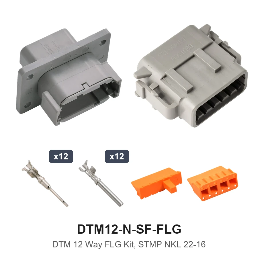 DTM 12 Way Flanged Nickel Stamped - DTM12-N-SF-FLG