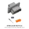 DTM 12 Way Flanged Recep Kit Nickel Stamped - DTM12-N-SF-RCP-FLG