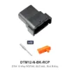 DTM 12 Way Receptacle Kit Nickel Solid - DTM12-N-BK-RCP