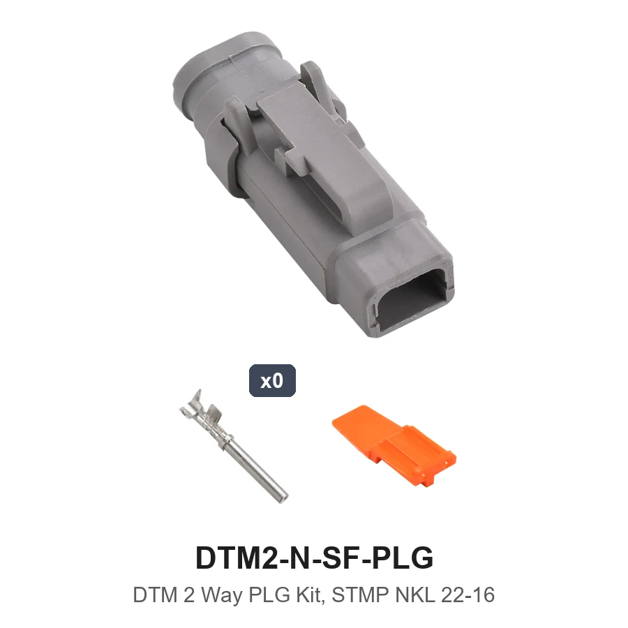 DTM 2 Way Plug Kit Nickel Stamped - DTM2-N-SF-PLG