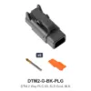 DTM 2 WayPlug Kit Nickel Solid Black - DTM2-G-BK-PLG