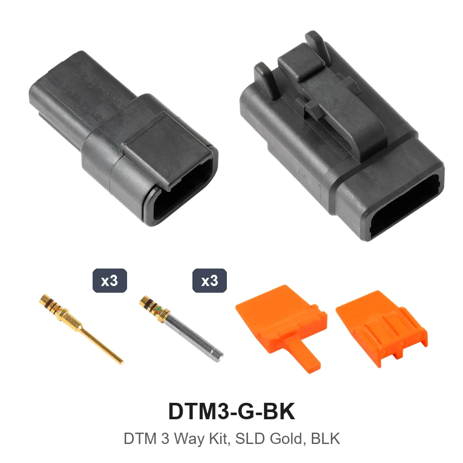 DTM 3 Way Kit Gold Solid Black - DTM3-G-BK